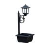 Outdoor Solar Planter Light with Pot, IP65 Waterproof Garden Decorative Lamp for Real or Artificial Flowers, Freestanding Landscape Lighting for Lawn