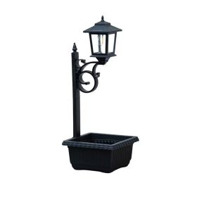 Outdoor Solar Planter Light with Pot, IP65 Waterproof Garden Decorative Lamp for Real or Artificial Flowers, Freestanding Landscape Lighting for Lawn