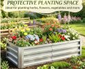 Galvanized Steel Raised Garden Bed 4'x2'x1' Metal Planter Box for Growing Vegetables Flowers Herbs Succulents Eco-Friendly Green