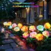 Solar Lights Outdoor Waterproof for Garden Decor, 4 Pack Solar Garden Lights for Outside, Outdoor Solar Lights for Yard with Solar Flowers Lights