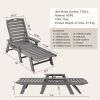 Chaise Lounge Chair, 400 lbs Weight Capacity, 6 Positions Adjustable Patio Lounge Chair, Outdoor HDPE Lounge Chair with Backrest & Cup Holder