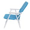 Oxford Cloth Iron Outdoor Beach Chair Blue