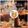 Dimmable Flameless LED Candles 3-Pack, Real Wax Glass Candles with 16.4ft Remote & 4 Timer Modes, Safe for Kids Pets Home Decor