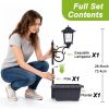 Outdoor Solar Planter Light with Pot, IP65 Waterproof Garden Decorative Lamp for Real or Artificial Flowers, Freestanding Landscape Lighting for Lawn