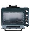 Outdoor Oven, 2-in-1 Portable Gas Camping Stove Oven Combo, Adjustable Fire, 60-Minute Timer, Windproof, with Grill Shelf and Roasting Tray