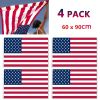 4pcs 2X3FT 60*90cm American Flag USA Flag Printed Nylon Flag National Flag w/Brass Grommets Courtyard Decoration Festival Decoration Flag(Logistics on