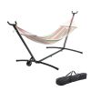 9ft Steel Hammock Stand with Built-in Wheel, Portable Hammock Stand for Outside, Heavy-Duty Hammock Stand Only for Yard or Indoor with Carrying Case