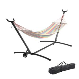 9ft Steel Hammock Stand with Built-in Wheel, Portable Hammock Stand for Outside, Heavy-Duty Hammock Stand Only for Yard or Indoor with Carrying Case