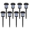 8pcs Solar Outdoor Garden Lights Waterproof LED Lantern, Auto On/Off Dusk to Dawn, Vintage Hanging Stake Pathway Light for Yard Lawn Patio Decor
