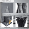 Black 10' X 10' Patio Gazebo Outdoor Canopy Shelter with Netting & Curtains Vented Roof for Garden Lawn Backyard And Deck