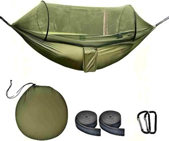 Camping Hammock with Mosquito Net, Lightweight Portable Double & Single Hammock Tent with 2 Tree Straps