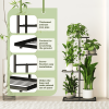Plant Stand Indoor Outdoor Metal 4 Tier 5 Potted Multiple Flower Pot Holder Shelf Planter Display Shelving Unit for Patio Garden Corner Balcony Living