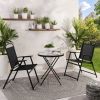 lbany Lane 3-Piece Outdoor Bistro Set, Black