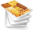 4 pcs Serving Tray for Entertaining, Grilling BBQ Accessories, Serving Platters for Snacks, Fruit