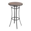 Outdoor Round Bar Table, 23.7 in Counter Bar Height Bistro Table, Patio Dining Tables with Easy-to-Clean Top & Sturdy Metal Frame