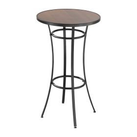 Outdoor Round Bar Table, 23.7 in Counter Bar Height Bistro Table, Patio Dining Tables with Easy-to-Clean Top & Sturdy Metal Frame