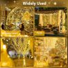 240LED 88Ft Connectable String Lights Indoor Outdoor Clear Wire | Warm White Christmas Lights | Twinkle Fairy Light Plug in with Timer for Bedroom Cla