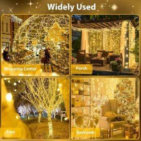 240LED 88Ft Connectable String Lights Indoor Outdoor Clear Wire | Warm White Christmas Lights | Twinkle Fairy Light Plug in with Timer for Bedroom Cla