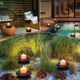 Small Solar Floating Pool Lights 5-Pack, 2 Inch Solar-Powered Floating Candle