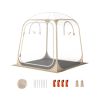 7×7FT Clear Pop Up Sports Tent, Waterproof Windproof PVC Tent for 2-4 People, Transparent Outdoor Pod for Camping Sports