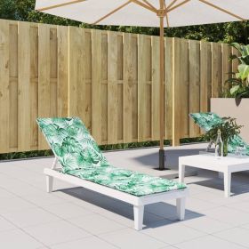 Deck Chair Cushion Leaf Pattern Oxford Fabric 70.9 x 19.7 in
