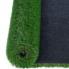 Artifical Grass, 4 x 6 ft Rug Green Turf, 1.38"Fake Door Mat Outdoor Patio Lawn Decoration, Easy to Clean with Drainage Holes