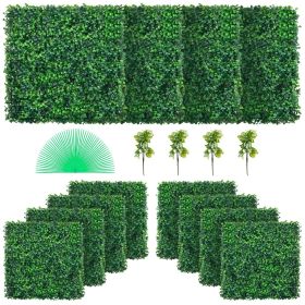 12PCS 20x20inch Artificial Boxwood Panels,Boxwood Hedge Wall Panels,Artificial Grass Backdrop Wall 1.6"