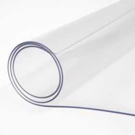 Plastic Table Cover, 44"x90"x0.06", Transparent PVC Table Protector, Rectangle Clear Desk Mat