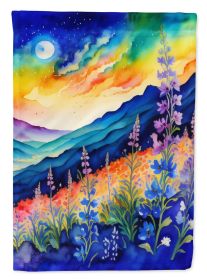 Delphinium in Color Garden Flag Mailbox Flag Decorative Yard Flag Banner Outside Patio Artwork Yard Flower Beds, Garden Size, Multicolor
