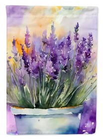 Lavender in Watercolor Garden Flag Mailbox Flag Decorative Yard Flag Banner Outside Patio Artwork Yard Flower Beds, Garden Size, Multicolor