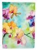 Orchids in Watercolor Garden Flag Mailbox Flag Decorative Yard Flag Banner Outside Patio Artwork Yard Flower Beds, Garden Size, Multicolor