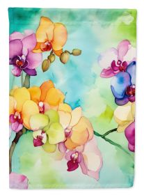 Orchids in Watercolor Garden Flag Mailbox Flag Decorative Yard Flag Banner Outside Patio Artwork Yard Flower Beds, Garden Size, Multicolor