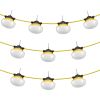 100FT Construction String Lights, 100W 10000LM, 10PCs String Work Light, 5000K, IP65 Waterproof, with Hanging Hooks, for Construction Site