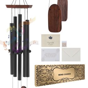 Wind Chimes for Outside, 48 in, Deep Tone Wind Chimes with 5 Tubes, Unique Large Memorial Wind Chimes for Anniversary