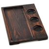 Wooden Serving Tray 14x10 in Trays for Serving Food Black Wooden Serving Tray Sushi Serving Tray BBQ Serving Tray Serving Trays for Eating with Recess