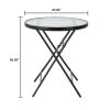 lbany Lane 3-Piece Outdoor Bistro Set, Black