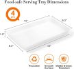 4 pcs Serving Tray for Entertaining, Grilling BBQ Accessories, Serving Platters for Snacks, Fruit