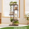 Corner Plant Stand Indoor 5 Tier Metal Plant Shelf Black Plant Stands for Multiple Plants Small Plants Pots Flower Stand Pot Holder for Patio Garden C