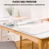 Plastic Table Cover, 44"x90"x0.06", Transparent PVC Table Protector, Rectangle Clear Desk Mat