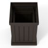 Set of 2 Stackable PP Planters with Efficient Drainage Holes, Weather-Resistant Flower Pots for Indoor Outdoor Use