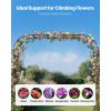 Garden Arbor, 94.5 (H) x 98.5 (W) x 15.8 (D) in Metal Archway, Sturdy Outdoor Trellis Arch with Stakes, Easy to Assemble