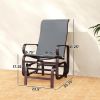 Gliding Lounger Chair Set of 2, Single Rockers with Lightweight Metal & Mesh Construction, Gray