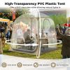 7×7FT Clear Pop Up Sports Tent, Waterproof Windproof PVC Tent for 2-4 People, Transparent Outdoor Pod for Camping Sports
