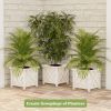 Lattice Design Outdoor Planter Box - 14.75' Plant Pot - Decorative Plant Pots for Front Porch Decor - Flower Pots Outdoor Planters for Porch Patio or