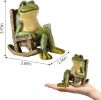 Frog Garden Statue Gifts Hose Decorations Fairy Garden Accessories Outdoor Lights Solar Garden Frog Decor Art Housewarming Gift for Patio,Yard