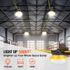 100FT Construction String Lights, 100W 10000LM, 10PCs String Work Light, 5000K, IP65 Waterproof, with Hanging Hooks, for Construction Site