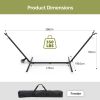 9ft Steel Hammock Stand with Built-in Wheel, Portable Hammock Stand for Outside, Heavy-Duty Hammock Stand Only for Yard or Indoor with Carrying Case