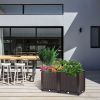 Raised Garden Bed Planter for Outdoor Plants Plastic Planters Box Elevated Garden Boxes Plant Pots of Garden Patio Balcony Deck to Planting Flowers Ve