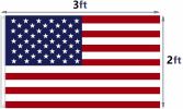 4pcs 2X3FT 60*90cm American Flag USA Flag Printed Nylon Flag National Flag w/Brass Grommets Courtyard Decoration Festival Decoration Flag(Logistics on
