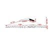 10x10 Ft Outdoor Patio Gazebo Replacement Canopy,Double Tiered Gazebo Tent Roof Top Cover Only wavy border(Frame Not Include)-Red